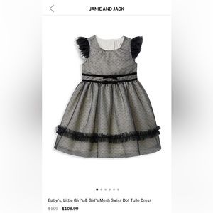 Janie and Jack Girls Dot Tulle Dress